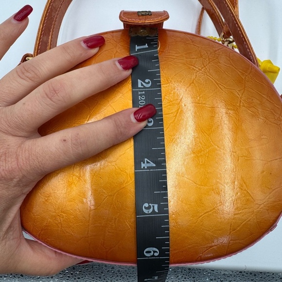 LOEWE 2 Way Bag Patent leather Orange Vintage - Picture 6 of 17